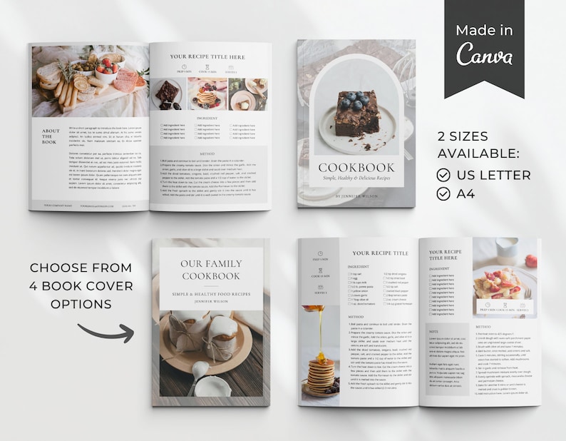 Cookbook Template | Recipe Book Template | Cook Book Template | Recipe ...