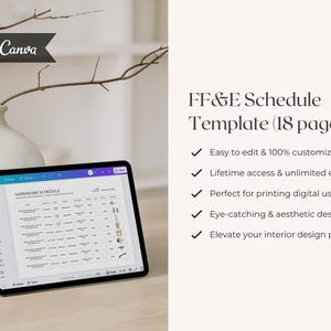 Finishes Schedule Template | FF&E Schedule, Furniture Board | Interior Design, Renovation Template | Finishes and Fixtures image 5