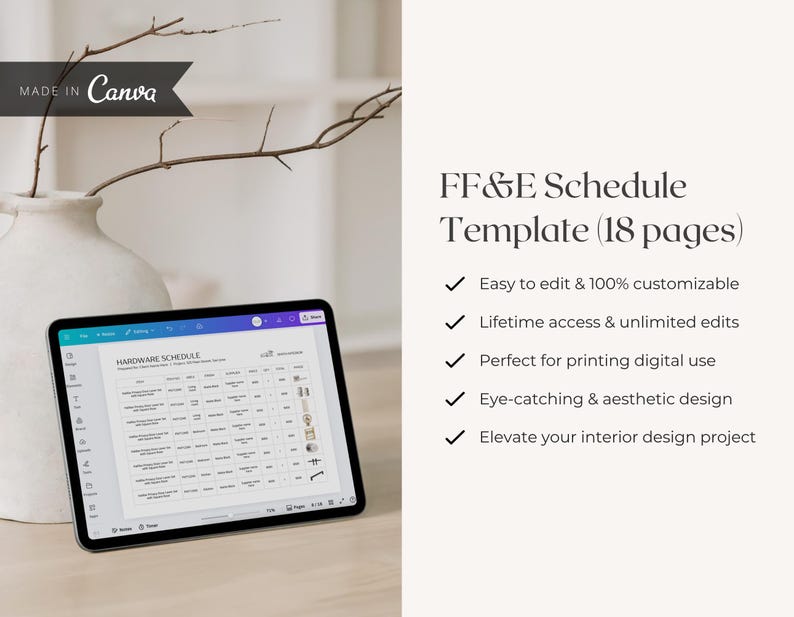 Finishes Schedule Template | FF&E Schedule, Furniture Board | Interior Design, Renovation Template | Finishes and Fixtures image 5