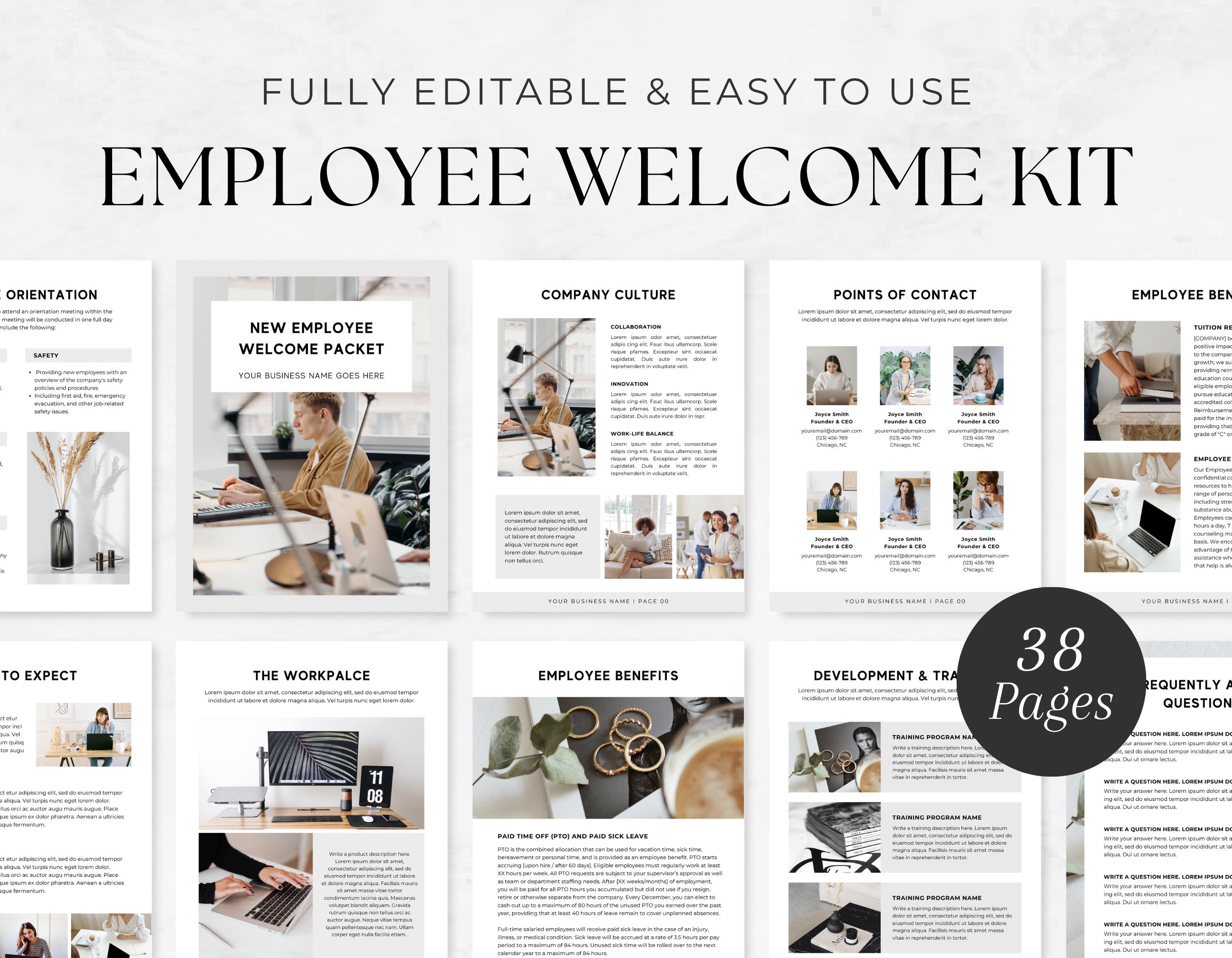 Employee Handbook Template | Training Manual Template | Employee ...