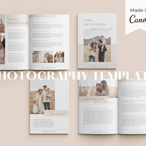 Family Photography Welcome Guide Template| Client Guide Template| Family Session Style Guide| Photography Pricing Template