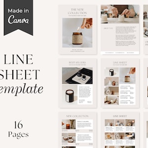 Line Sheet for Wholesale |Business Catalog Template| Price List | Editable Candle Template Catalog | Seller shop | Product Catalogue