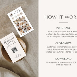 Instagram Business Card | IG Business Card | QR code Business Card | Photography Template | Photographer Business Card image 9