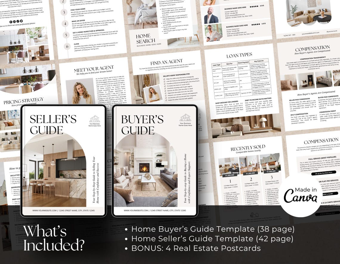 Real Estate Buyer and Seller Guide Bundle | Real Estate Guide Template ...