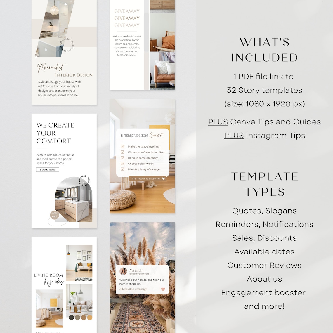 Interior Design Instagram Story Template | Interior Design IG Story ...