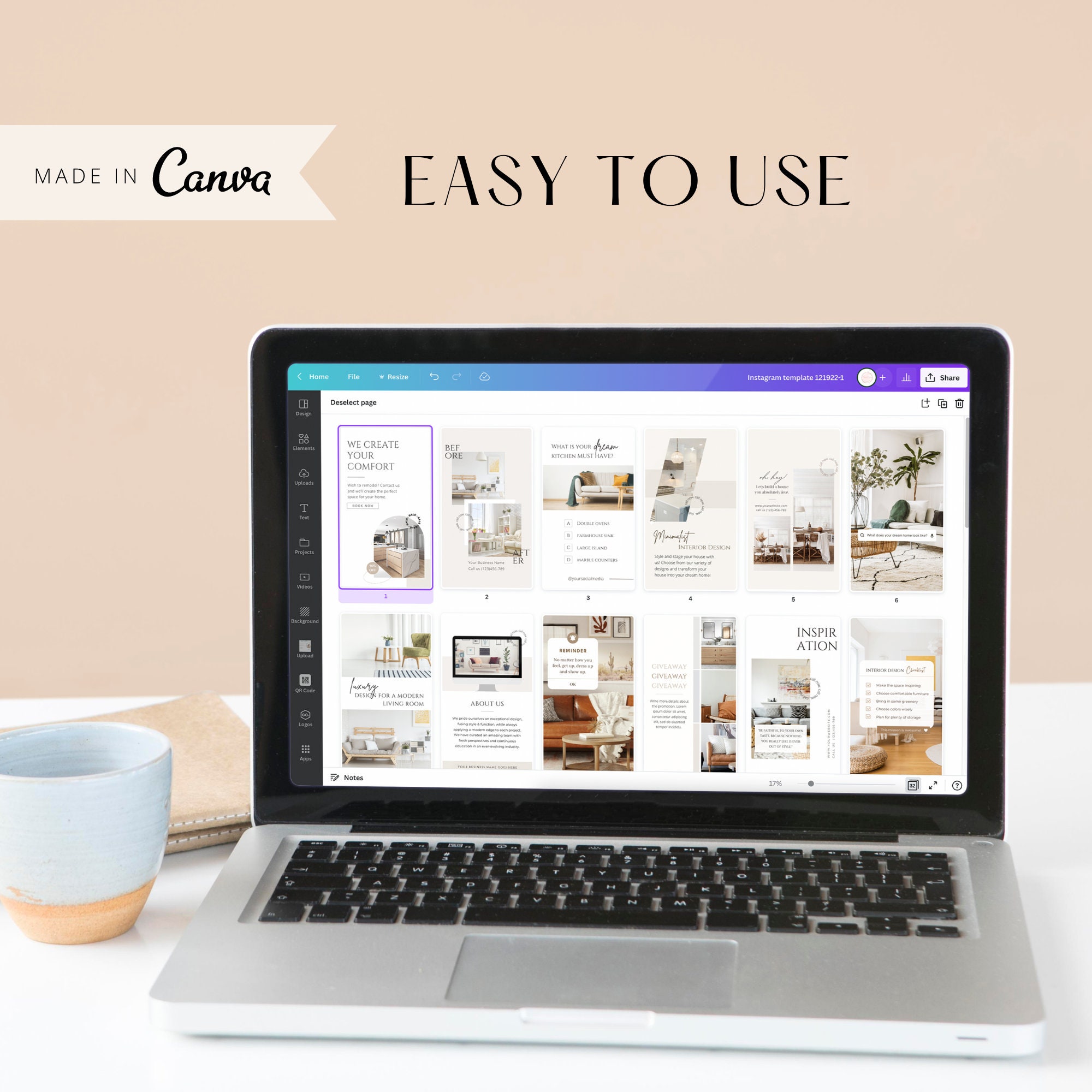 Interior Design Instagram Story Template | Interior Design IG Story ...