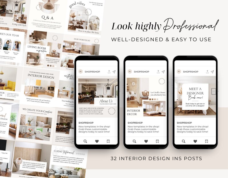 Interior Design Template | Instagram Template Interior Design Services ...