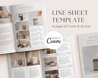 Plantilla de hoja de línea de venta al por mayor / Plantilla de catálogo de negocios / Lista de productos de Etsy / Lista de precios al por mayor / Gráfico al por mayor de joyería de velas