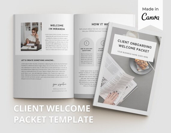 Client Welcome Packet | Onboarding Template | Virtual Assistant, Coaching, Interior Design Welcome Guide Package