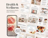 Health and Wellness Instagram Post Template | Healthy lifestyle Template | Health Wellness Social Media Template | Coach Canva Template