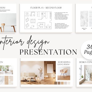Interior Design Template | Client Presentation Template | Interior Designer Moodboard | E-Design Presentation Board | Canva Template