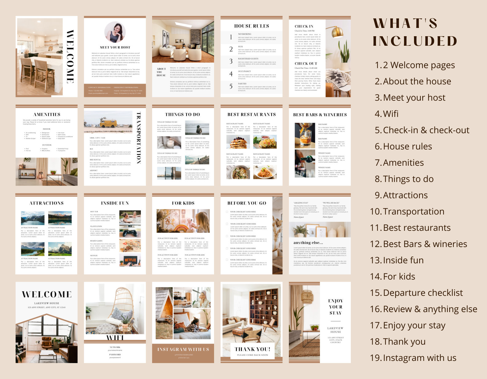 Airbnb Book Template House Host Manual Guidebook Etsy