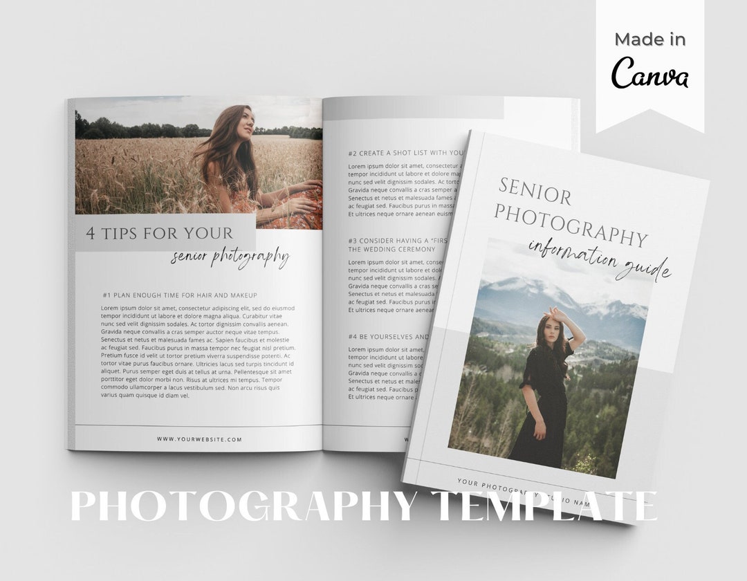 Senior Photography Welcome Guide Template| Client Guide Template ...