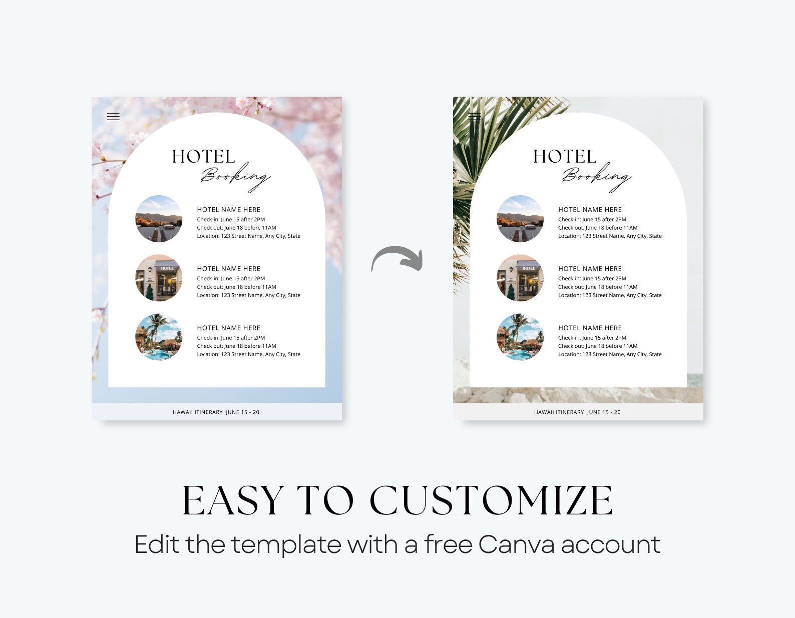 Travel Itinerary Template | Printable Travel Guide | Travel Agent ...