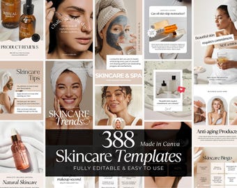 Esthetician Instagram Post Templates | Skincare Social Media | skincare instagram canva  | Esthetician Instagram Post | Spa Instagram