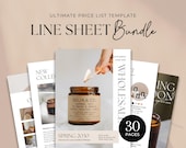 Wholesale Line Sheet Template | Business Catalog Template | Product List | Wholesale Price List | Candle Jewellery Wholesale Chart