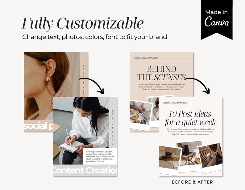 Instagram Post Templates | Social Media Manager Templates | Instagram Engagement | Digital Marketing Posts | Branding Kit image 7