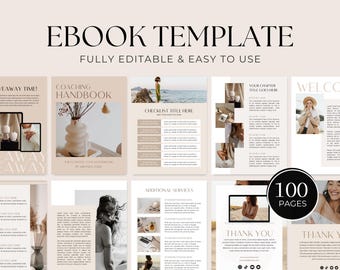 Ebook Template Canva | Coaching Guide Book Canva Template| Lead Magnet | Course Creator Template | Modern Workbook