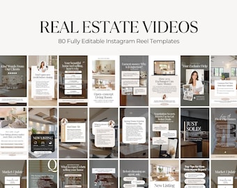 Real Estate Reel Video | Realtor Instagram Reel Templates | Social Media Marketing | Canva Templates