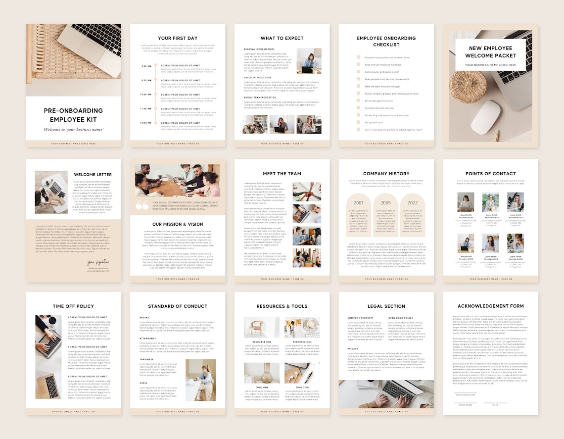 Employee Welcome Package Template New Employee Onboarding Etsy