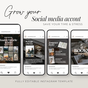 Bookstagram-mall | 80 estetiska Instagram-inlägg för Canva bild 4