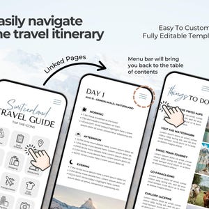 Editable Travel Itinerary Template | Trip Itinerary | Printable Travel Guide | Travel Agent Planner | Holiday Honeymoon Vacation Planner image 3