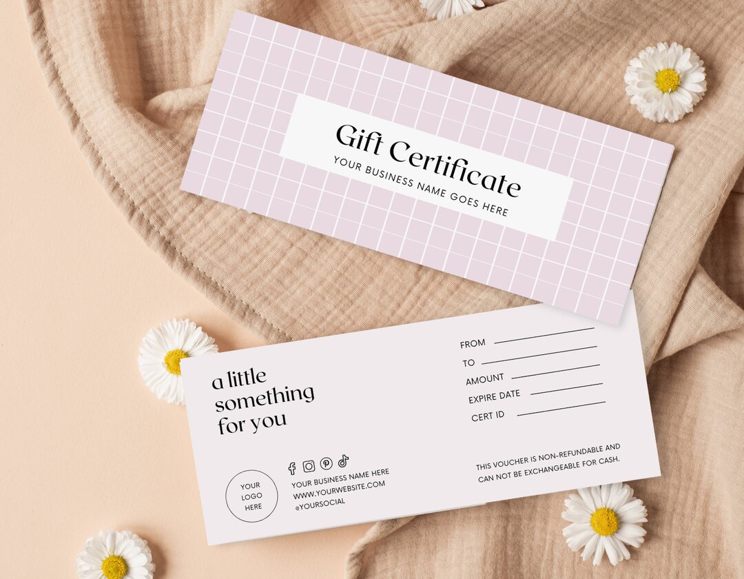 Gift Certificate Template | DIY Gift Card | Printable Gift Voucher ...
