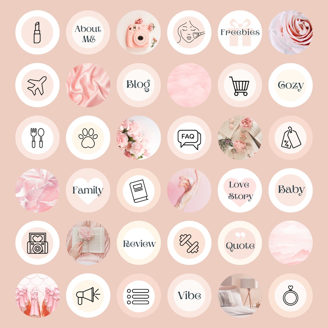 36 Pink Instagram Highlight Covers Instagram Story Highlight Icons