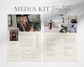 Media Kit Template| Influencer Rate Card Template |Blogger Social Media Kit| Facebook TikTok Instagram Kit