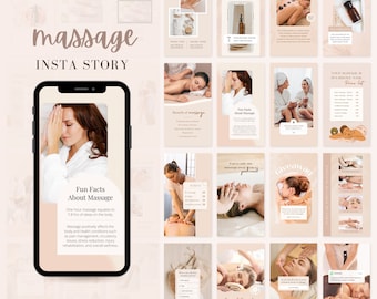 Massage Therapist Instagram Story Templates |Esthetician Social Media| Minimalism Instagram Canva Template| Sage Boho theme Branding Kit