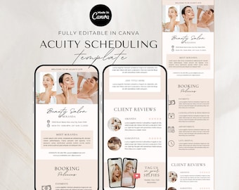 Acuity Scheduling Template| Hair Stylist Acuity Scheduling |  Makeup Acuity Booking Website | Hair Salon, Nail, Lash Tech, Makeup Artist