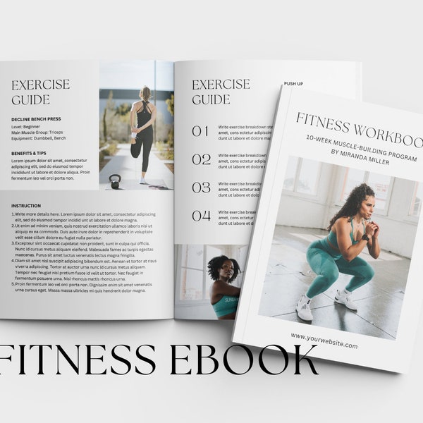 Fitness Ebook Template | Fitness Program Planner | Fitness Yoga Coach Template | Nutrition Coach | Workout Personal Training | Gym Packet