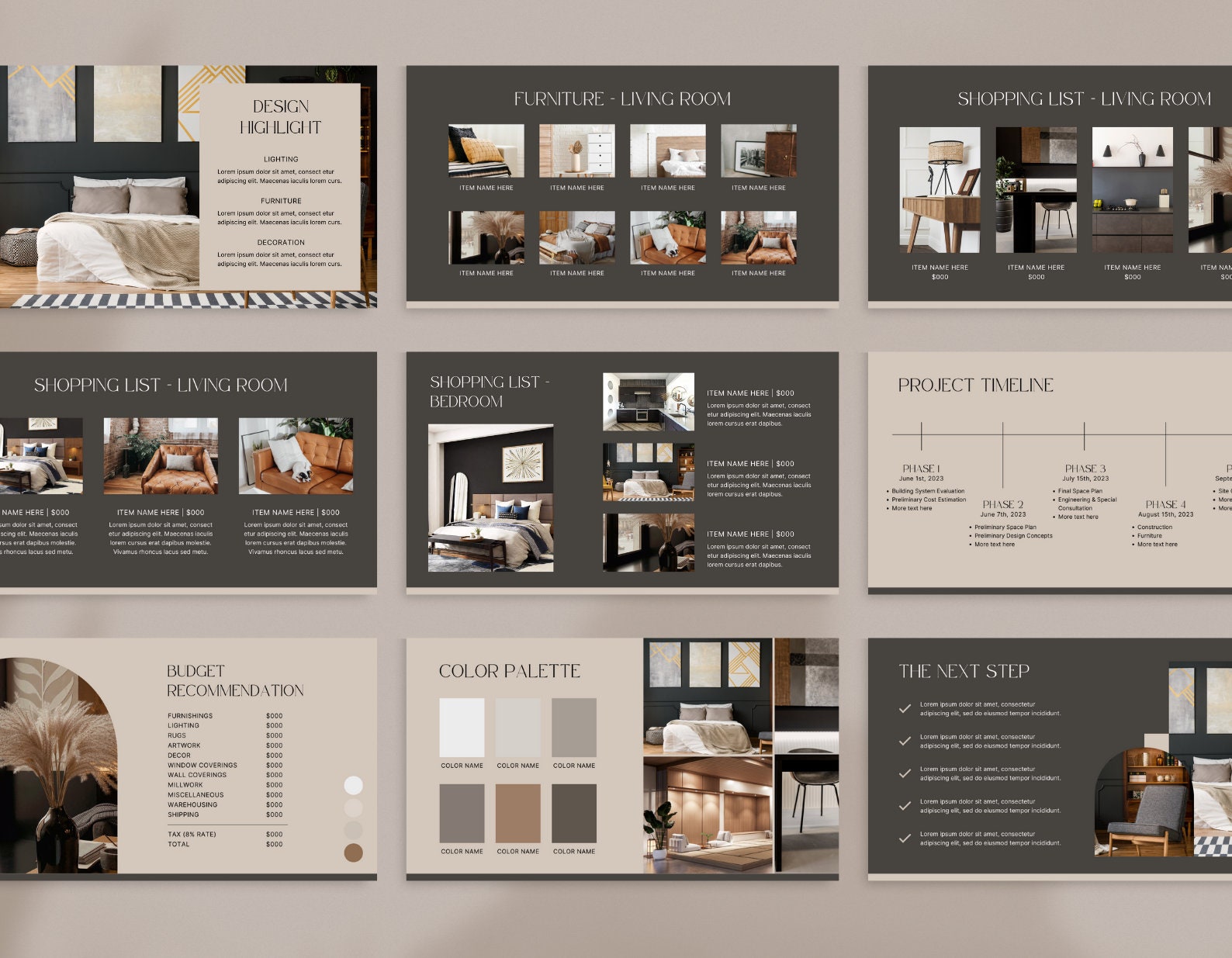 Interior Design Template | Client Presentation Template | Interior ...
