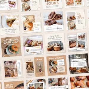 Bakery Instagram Templates Instagram Template Food Cake Social Media ...