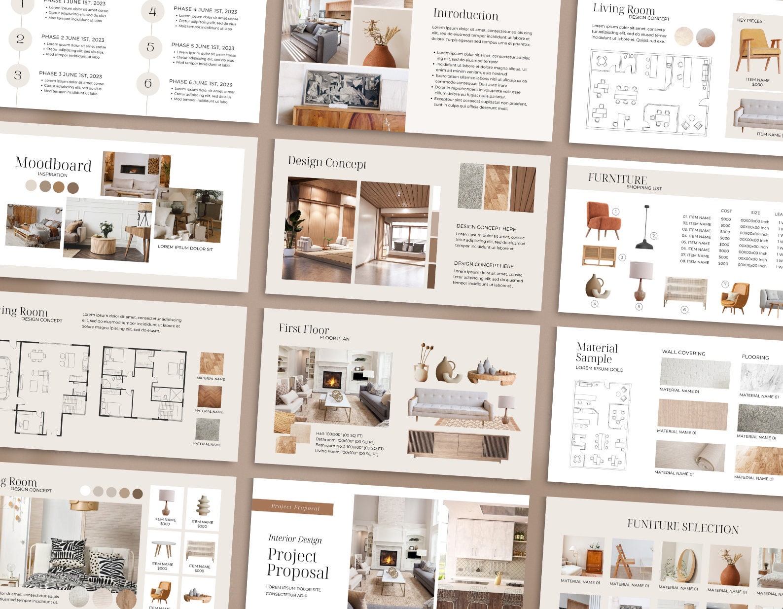Interior Design Template | Client Presentation Template | Interior ...