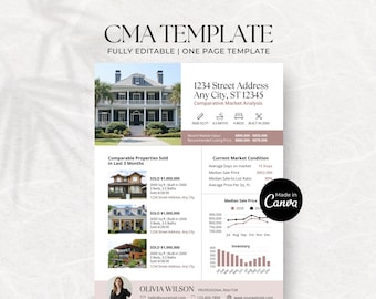 Real Estate CMA Template | Comparable Market Analysis | Home Valuation | Luxury Property Flyer