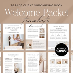 Client Welcome Packet Template | New Client Service Guide| Virtual Assistant, Coaching, Interior Design Client Guide | Onboarding Template