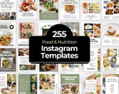 Food Instagram Posts| Healthy Eating Recipe Branding| Dietician Instagram Template| Foodie Blogger Canva Template| Social Media Marketing