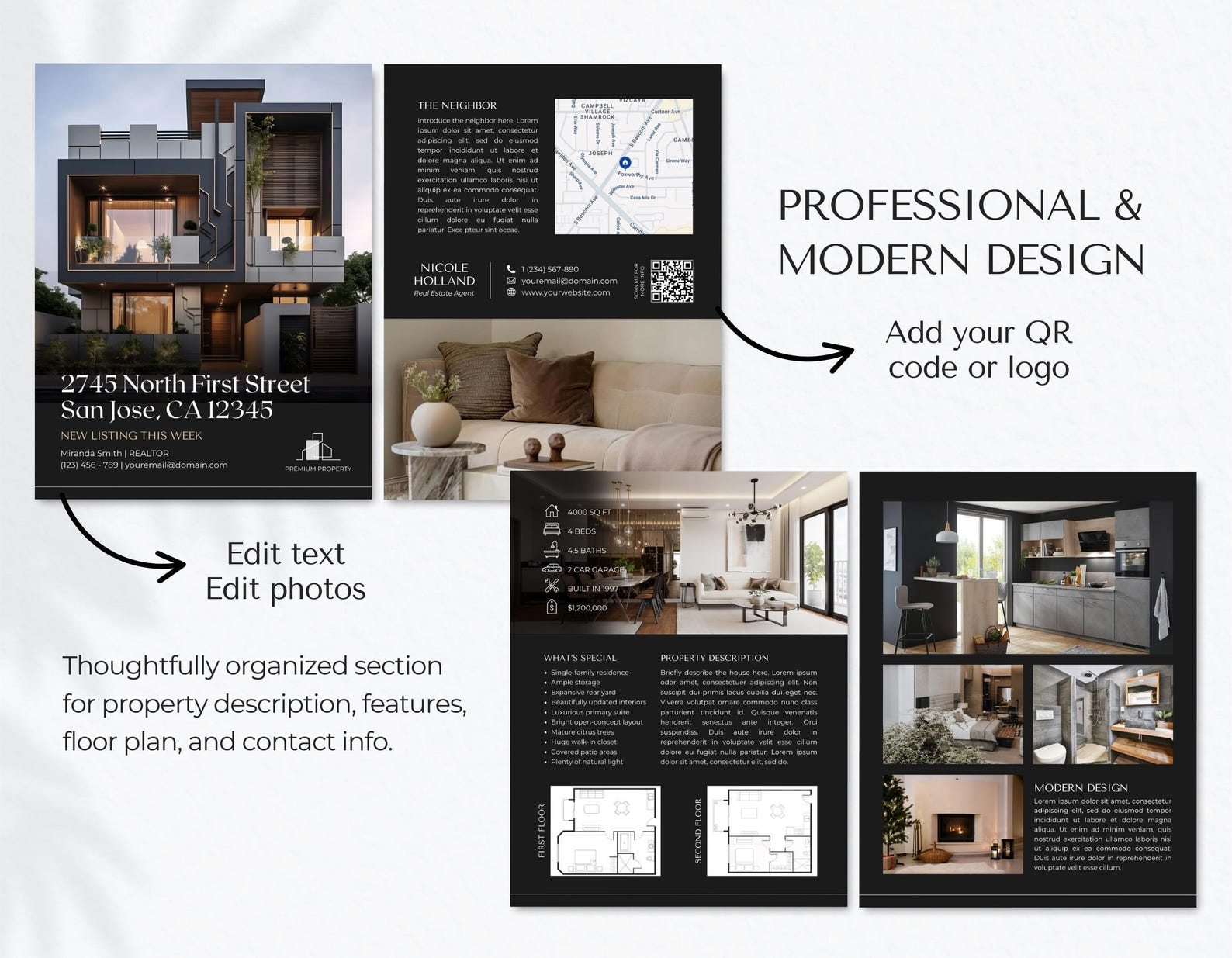 Real Estate Brochure Template | Luxury Property Listing Brochure ...