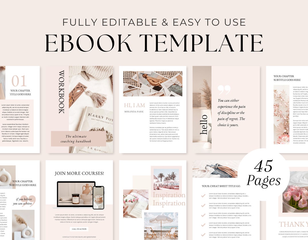Editable Workbook Template | Canva Coaching Ebook Template | Lead ...