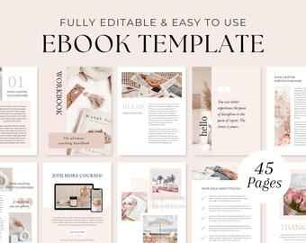 Editable Workbook Template | Canva Coaching EBook Template | Lead Magnet | Course Guide | Life Coach | Business | Marketing Tool Handbook