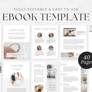 Ebook Template Canva | Coaching Guide Book Canva Template| Lead Magnet | Course Creator Template | Modern Workbook