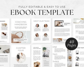 Ebook Template Canva | Coaching Guide Book Canva Template| Lead Magnet | Course Creator Template | Modern Workbook