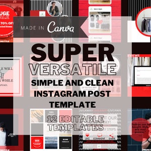 INSTAGRAM TEMPLATE: Easily Editable Templates For Your Instagram Posts