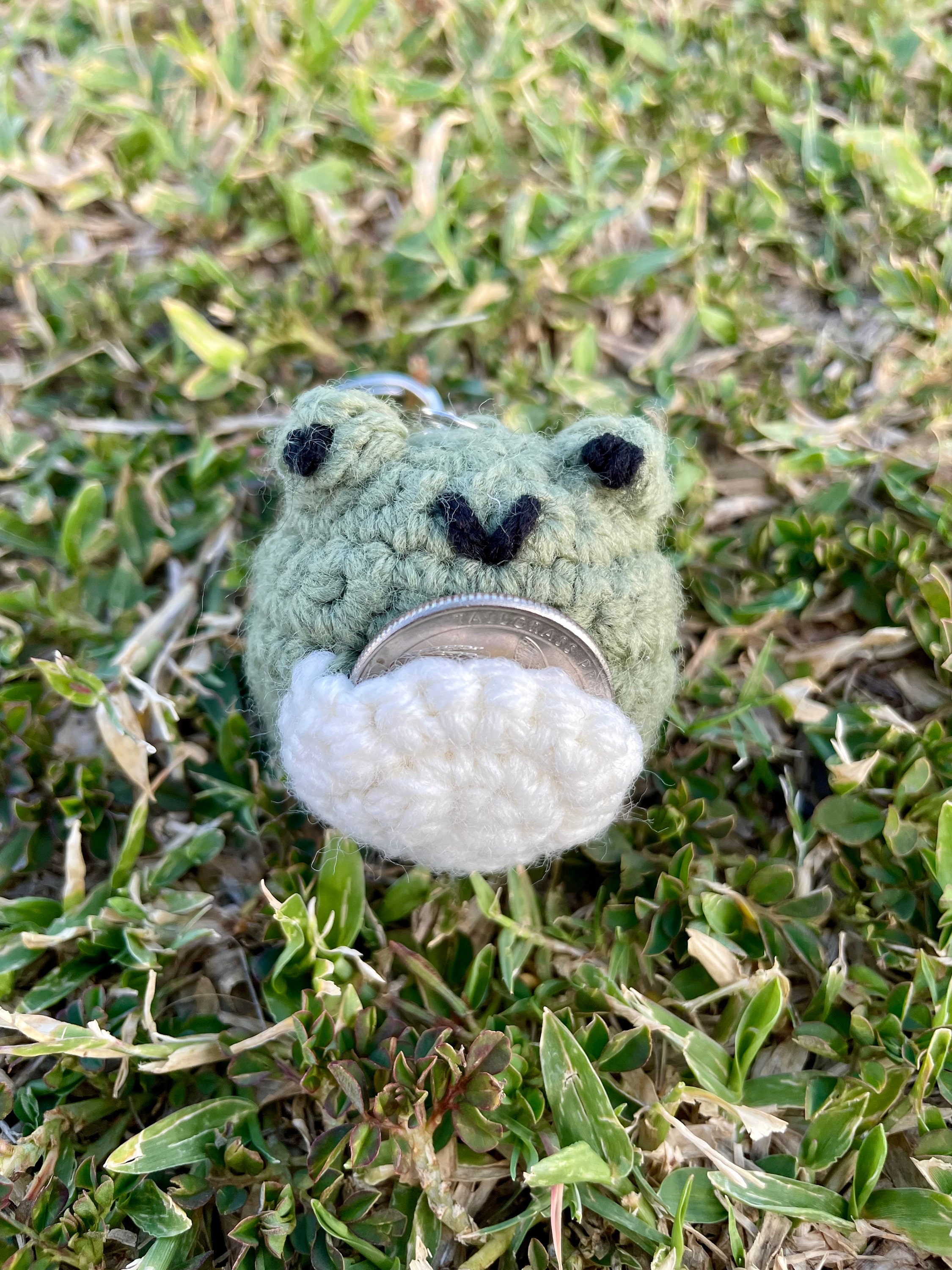 Stuffed Coin Toad Mini Crochet Toad/ Frog Keychain Plushie With Coin Pocket/ Mini Secret ...