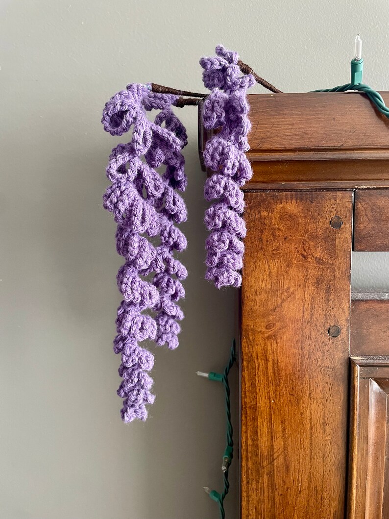 Crochet Wisteria Flower Branch Decor / Fairy Flower Decor / Etsy