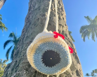Gehaakte Eyeball Tas met trekkoord