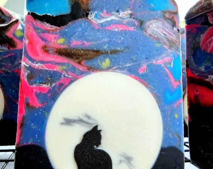 Featured listing image: Cat Soap Kitty Moon Soap Handmade Gift