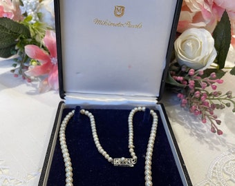Vintage Antique Mikimoto Pearl Graduated Necklace (18