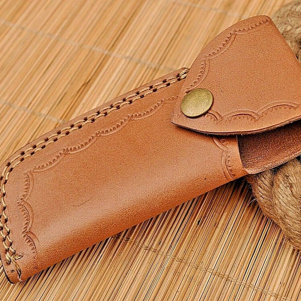 Knife Cover, Leather Sheath Cover 5 Inches Knife, Folding Blade Knife Sheath, Handmade Knife Sheath Cover, Leather Sheath for Pocket knife